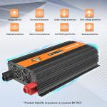 3000 Watt Power Inverter 12V to 110V, Modified Sine Wave DC to AC Car/Outdoor Converter, Dual 110V AC Outlets, 3 USB Port, LED Display for Solar, Camping, RV, Truck, Boat, Laptop and Emergencies