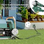 PlugSaf 50 Amp Generator Cord, 15FT 50 Amp RV Extension Cord with Twist Lock, Generator Cable 50A 4 Prong Green, NEMA 14-50P/SS2-50R Heavy Duty STW Wire for RV Camper & House