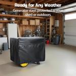 Generator Cover Compatible with Champion, Weather-Resistant Portable Generator Cover for Outside Storage, Heavy Duty Thicken 600D Polyester, 32 x 24 x 24 inch for Most Generators 5000-10000 Watt