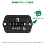 Yooreal DC 6-80V Mechanical Hour Meter Gauge,No Battery Hourmeter,Waterproof for Diesel Engine Tractor Generator Inverter Boat RV Zero Lawn Mower Snow Blower (DC 6-80V)