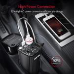 BESTEK 200W Car Power Inverter, Car Plug Adapter Outlet Converter with 2 AC Outlets, Dual 4.5A USB Charging Ports, Cup Holder Car Inverter with Cigarette Lighter Socket for Laptop, Computer