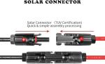 Ansoufien 2FT 10AWG Solar Cable for Yeti Portable Power Station, Compatible with Solar & Anderson Connectors (2PCS)