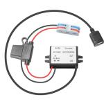 Mzhou Industrial USB Charger -10-90V to 5V 3A 15W DC-DC Converter IP67 Waterproof - Used for Trucks, Solar Systems, Off Grid, Ships (Dustproof/Shockproof)