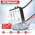 Mzhou Industrial USB Charger -10-90V to 5V 3A 15W DC-DC Converter IP67 Waterproof - Used for Trucks, Solar Systems, Off Grid, Ships (Dustproof/Shockproof)