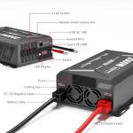 2000 Watt Pure Sine Wave Power Inverter, 12V DC to 110/120V AC Inverter with 3 AC Outlets, Remote, PD 3.0 USB Port, QC 18W, Remote Controller, LED Display,For RV Solar Systems,Semi Truck,Vehicles,Boat