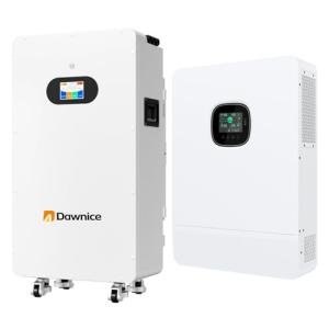 16kwh 51.2V 314Ah Wall-Mounted Power Home Battery Backup Solar Storage Lithium Solar LiFePO4 Battery+10KW Off-Grid Inverter for Home Use, Emergency, Camping, RV