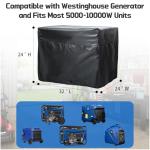 Generator Cover Compatible with Westinghouse, Waterproof Portable Generator Cover for Outside Storage, Heavy Duty Thicken 600D Polyester, 32 x 24 x 24 inch for Most Generators 5000-10000 Watt