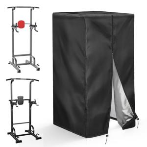 Letsteel Pull Up Station Cover, Dustproof-Cover for Pull Up Station/Dip Bar Station for Outdoor, Pull Up Rack Machine Protect Home Gym Strength Training Dip Stands Cover- 42" x 40" x 64"