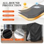 Letsteel Pull Up Station Cover, Dustproof-Cover for Pull Up Station/Dip Bar Station for Outdoor, Pull Up Rack Machine Protect Home Gym Strength Training Dip Stands Cover- 42" x 40" x 64"