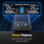 GOLDENMATE 1000VA/800W Lithium UPS Battery Backup & Surge Protector, Backup Battery Power Supply with LiFePO4 Batteries(230.4 Wh), Sinewave UPS System, 10 Years Lifespan, 8 Ports, LCD Display, Gray