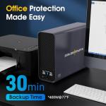 GOLDENMATE 1000VA/800W Lithium UPS Battery Backup & Surge Protector, Backup Battery Power Supply with LiFePO4 Batteries(230.4 Wh), Sinewave UPS System, 10 Years Lifespan, 8 Ports, LCD Display, Gray