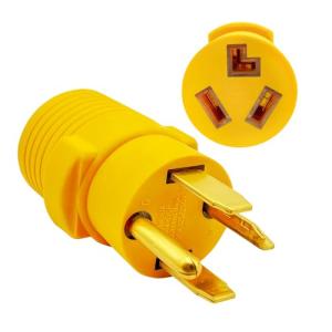 NEMA 14-50P Male Connector with 3 Cores and 10-30R Female Connector Adapter,A 50 Amp to 30 Amp Dryer Adapter from 14-30P to 10-30R,Suitable for Generator,Welding Machine,and Power Line Connectors