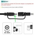 helpers lab DC8020 Female to DC7909 Male Connectors Adapter for Solar Panel RV Portable Power Station Solar Generator Compatible with Jackery Explorer Series - 1 pcs