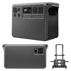 DJI Power 2000 Portable Power Station, Expansion Battery, 2048Wh LFP Battery, 3000W Stable Output, Expandable to 22,528Wh, Home Backup, RV, Off-Grid, Outdoor, Easy Transport