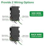 Wengart Generator GFCI Outlet,AC125V 20Amp 60Hz,Meet UL2018,Self-Test Industrial Grade for Industrial Generators and Other Machines,Black (1Pack)