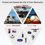 Cantonape 1500W Power Inverter 12V to 110V/120V Car Charger Converter with LCD Display, 3.1A Dual USB Ports 2 AC Outlets Car Adapter, Cigarette Lighter for Truck Vehicle Black