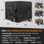 AKEfit Universal Waterproof Generator Cover, 600D Heavy Duty Small Outside Equipment Cover for Champion,Predator,Wen,BILT Hard,Ryobi,Generac,Westinghouse Portable Generator 5000-10000W,38”Lx28”Wx30”H