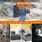 ALLWEI Portable Power Station 300W, 280Wh Solar Generator, 110V AC Outlet, Backup Lithium Battery LED Light for Outdoor Camping Emergency Home Backup(Renewed)