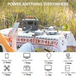 ALLWEI Portable Power Station 300W, 280Wh Solar Generator, 110V AC Outlet, Backup Lithium Battery LED Light for Outdoor Camping Emergency Home Backup(Renewed)