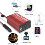 Pro Chaser 400W Vehicle Power Inverter - 12V DC to 110V AC Car Converter, Dual AC Outlets, USB-A QC 18W & USB-C PD 65W Ports, Road Trip Charging Companion with Replaceable in-Line Fuse