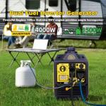 Aceup Energy 4000 Watt Dual Fuel Inverter Generator Portable Quiet 149cc, Gas and Propane Powered for Home, RV-Ready, EPA Compliant