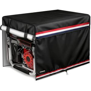WOGUINC Generator Covers While Running. 32''L x 24''W x 24''H Inches. 600D+210D Waterproof. 100% Block the Intrusion of Sunlight and Rainwater. Black.
