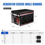 WOGUINC Generator Covers While Running. 32''L x 24''W x 24''H Inches. 600D+210D Waterproof. 100% Block the Intrusion of Sunlight and Rainwater. Black.