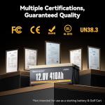 Power Queen 12.8V 410Ah LiFePO4 Lithium Battery