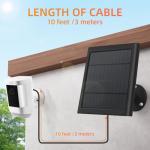 Solar Charger for Ring Camera, 4W with 10FT Cable