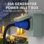 30 Amp Generator Inlet Box for Outdoor Use