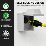 30 Amp 75ft Generator Extension Cord, 4-Prong