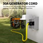 30 Amp 75ft Generator Extension Cord, 4-Prong