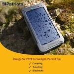 4Patriots Solar Power Bank with USB-C Fast Charge
