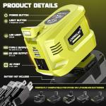 200W Power Inverter for Ryobi 18V Batteries