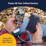4Patriots Solar Power Bank with USB-C Fast Charge