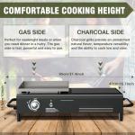 Dual Fuel Tabletop Grill, Compact BBQ Combo