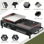 Dual Fuel Tabletop Grill, Compact BBQ Combo