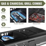 Dual Fuel Tabletop Grill, Compact BBQ Combo