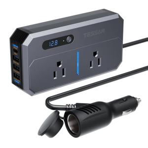 TESSAN 200W Car Power Inverter with USB Ports