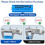 Henreepow 3.2V 1000mAh Rechargeable Battery Pack