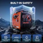 Portable Dual Fuel Inverter Generator 4300W with Wheels