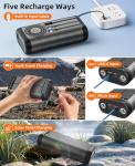 Portable Solar Power Bank with Hand Crank