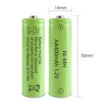 JINTION 8-Pack Solar Rechargeable AA Batteries 400 mAh