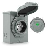 50 Amp Weatherproof Generator Power Inlet Box