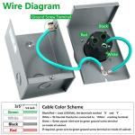 50 Amp Weatherproof Generator Power Inlet Box