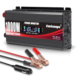 Cantonape 1000W Car Power Inverter with USB Ports