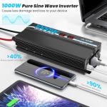 1000W Pure Sine Wave Power Inverter with USB Ports