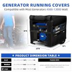 BOANEN Waterproof Generator Cover with Windproof Strap