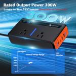 RoyPow 300W Car Power Inverter with USB Ports