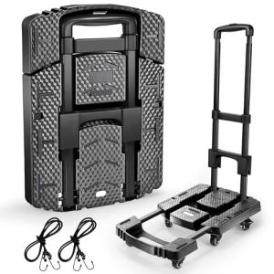 500lb Portable Folding Hand Truck with 6 Wheels